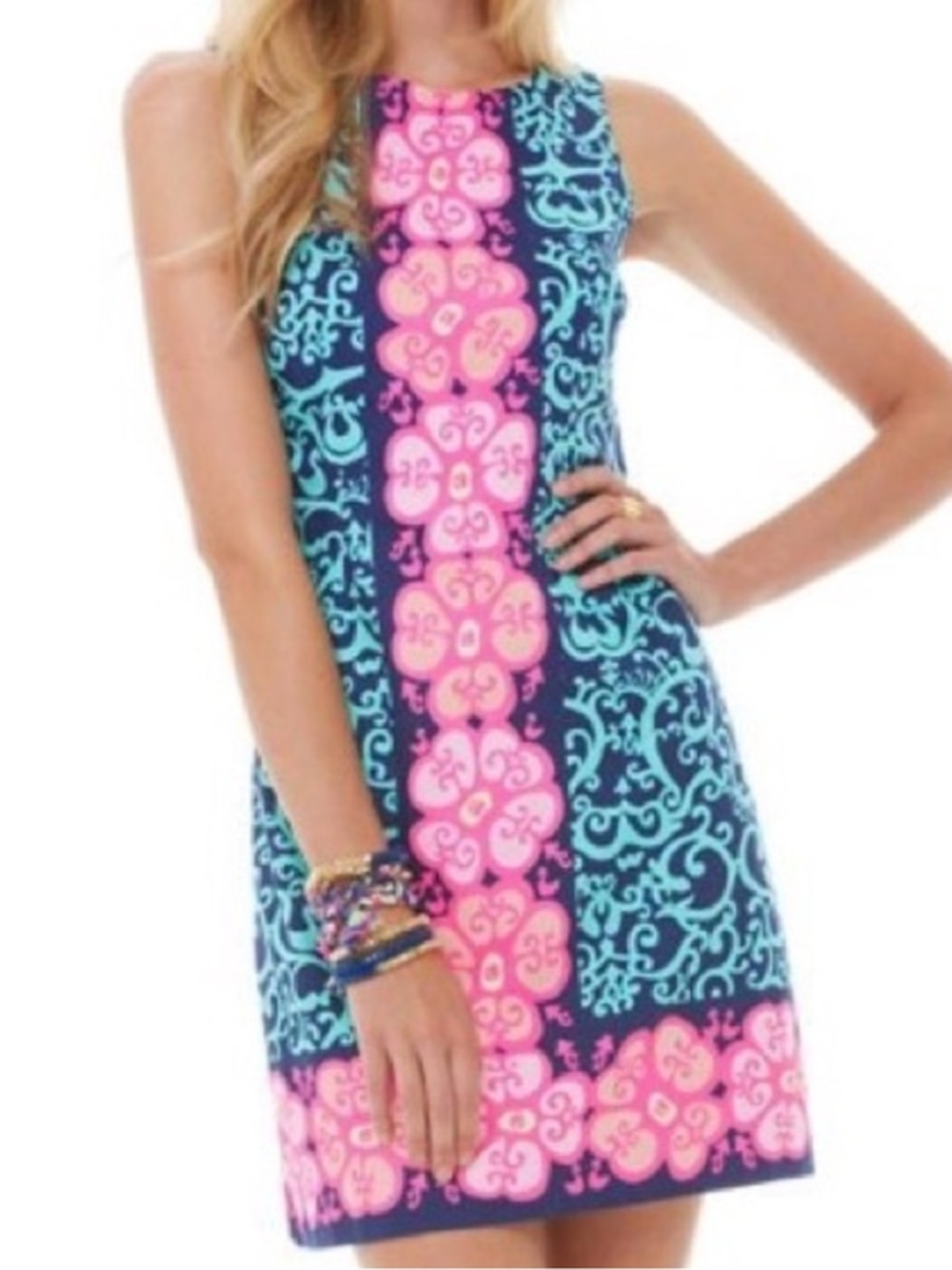 Lilly Pulitzer fountain hopping Delia shift dress 0